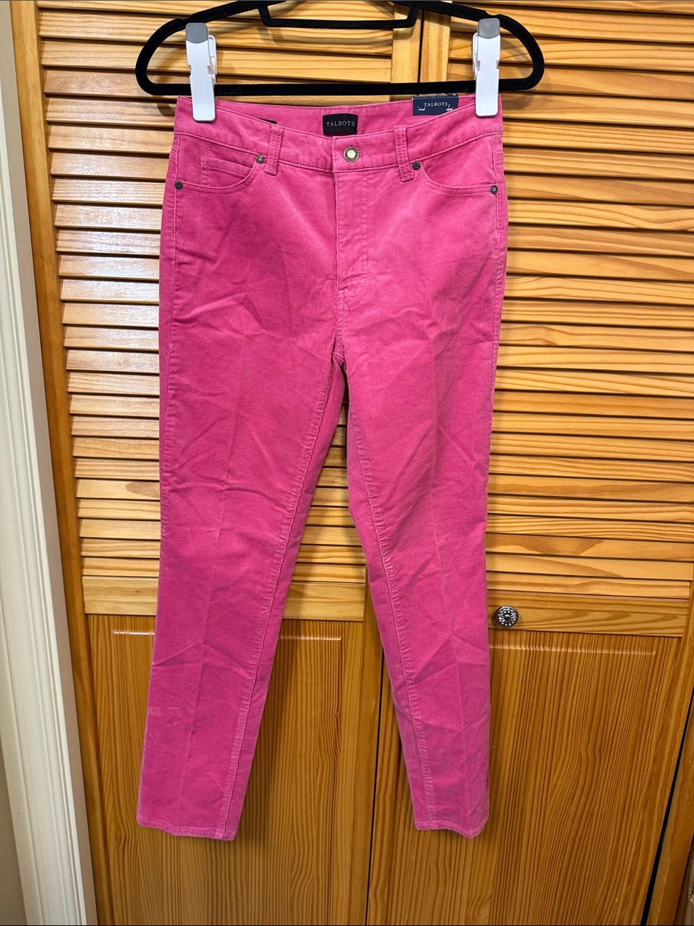 Talbots Hot Pink Corduroy Slim Pants